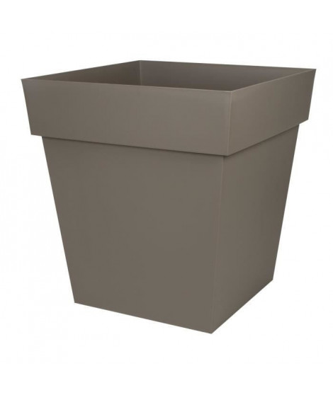 EDA Pot carré Toscane - 50 cm - 87 L - Taupe