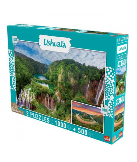 GOLIATH Puzzle Collection Ushuaia - Chutes de Plitvice (Croatie) et Lac Skadar (Montenegro)