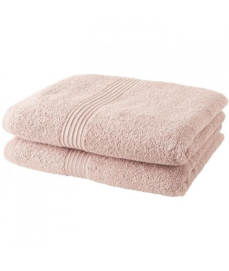 TODAY Lot de 2 Serviettes de Bain 100% coton - 50x100 cm - Rose des sables