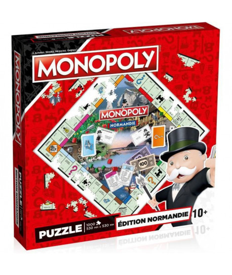 WINNING MOVES Puzzle Monopoly Normandie 1000 pieces