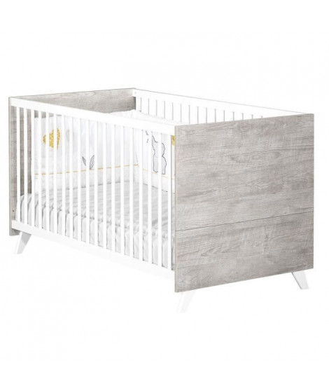 Babyprice - SCANDI GRIS - Lit Evolutif Little Big Bed 140x70