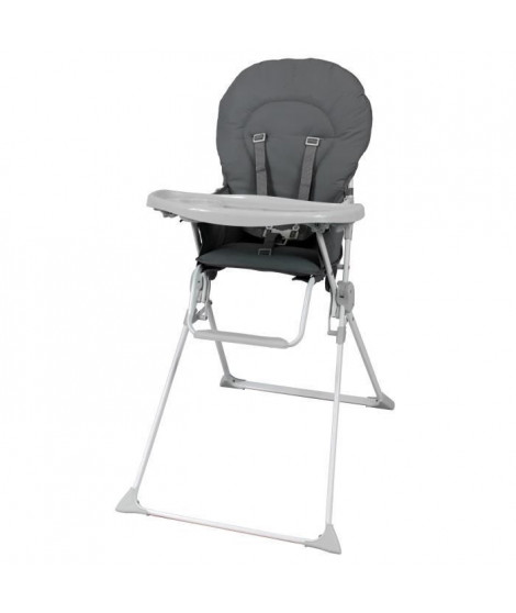 BAMBISOL Chaise haute fixe avec tablette réglable en profondeu grise