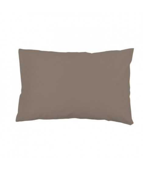 SOLEIL d'OCRE Lot de 2 Taies d'oreiller 100% Coton 50x75 cm Taupe