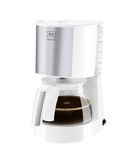 MELITTA 1017-03  Cafetiere Enjoy Top Glass Blanc/Acier brossé 1017-03