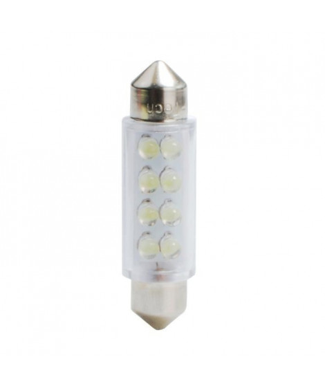 PLANET LINE Lot de 2 Ampoules LED - Navette C5W - 12 V - 0,72 W - 41 mm - Blanc