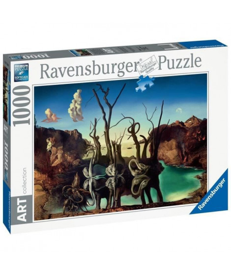 Ravensburger - Puzzle 1000 pieces Art collection - Cygnes se reflétant en éléphants / Salvador Dali