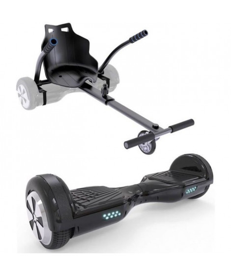 Pack Hoverboard + Kart Pilot - URBANGLIDE - Noir - Roues 6.5 - 550W - 4Ah - Longueur ajustable