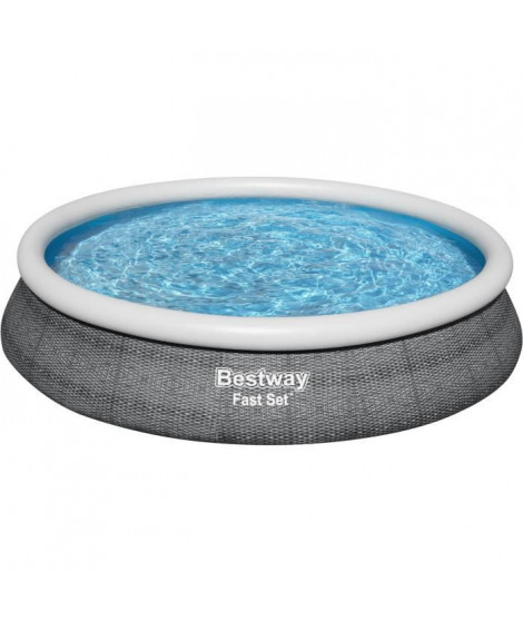 Kit Piscine hors sol autoportante BESTWAY - Fast Set - 457 x 84 cm - Ronde (Livrée avec une pompe et cartouche de filtration)