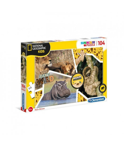 Puzzle Clementoni - National Geographic Kids - 104 pieces - Sauvage