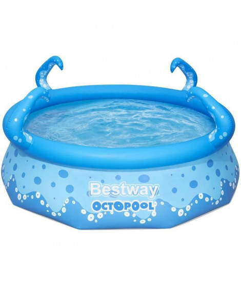 Piscine hors sol autoportante BESTWAY - Fast Set Pieuvre Octopool - 274 x 76 cm - Ronde (Livrée avec un patch de réparation)