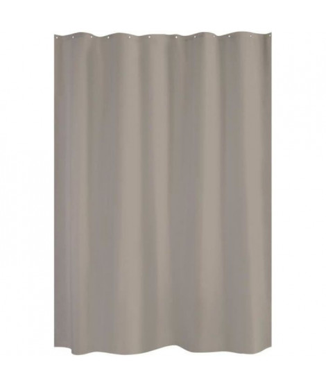 Rideau de douche uni coloris taupe