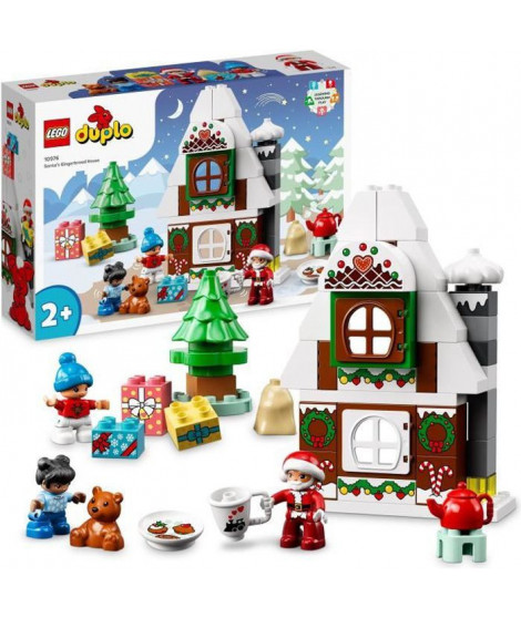 LEGO 10976 DUPLO La Maison en Pain d'Épices du Pere Noël, Jouet Maison, Figurine Ours en Peluche, Cadeau Noël, Enfants Des 2 Ans