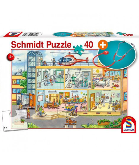 Puzzle - Avec stéthoscope - SCHMIDT SPIELE - A l'hôpital pédiatrique - 40 pieces