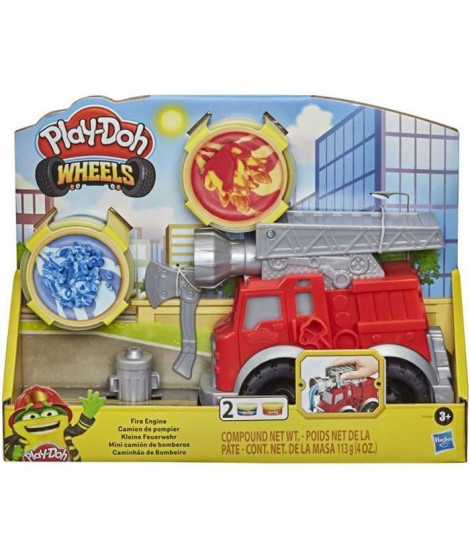 PLAY-DOH - Wheels - Mon premier camion de pompier avec 2 Pots de pâte a modeler atoxique - pour enfants - des 3 ans