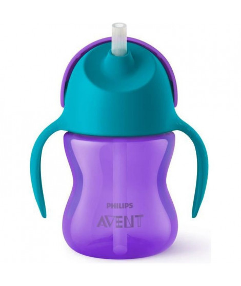 PHILIPS AVENT SCF796/02 Tasse a paille - 200ml - 9 mois+ - Paille flexible - Ouverture anti fuites - Facile a nettoyer