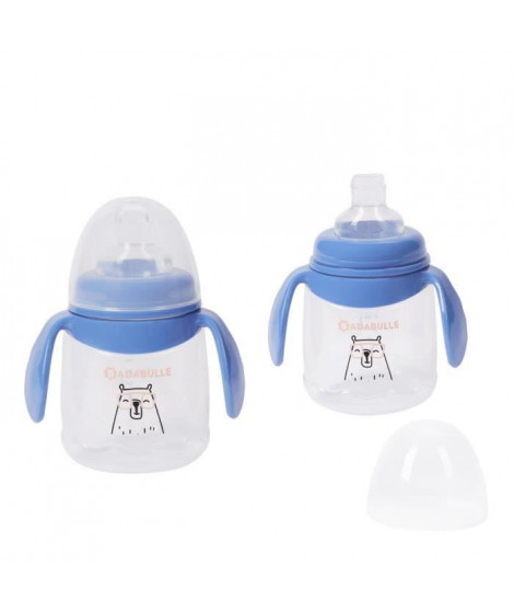 Badabulle Lot de 2 tasses anti-fuite avec anses ergonomiques, 180ml