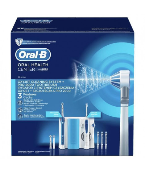 ORAL-B Combiné Dentaire PRO 2000 + Hydropulseur Oxyjet