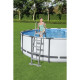 BESTWAY - Echelle de sécurité 2 x 4 marches - avec plateforme - pour piscine hauteur 132 cm