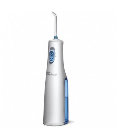 WATERPIK WF-02 - Hydropulseur Sans fil Express - 2 niveaux de pression - Etanche - Réservoir capacité 30sec - 2 embouts inclus