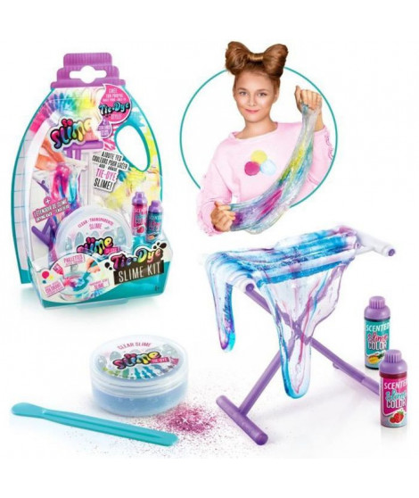 SO DIY So Slime Tie & Dye Kit 1 pot de slime transparente et 1 étendoir a slime - Colore ta slime !