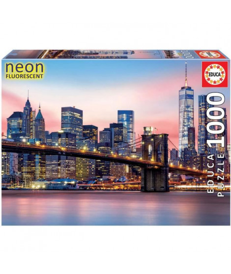 EDUCA - Puzzle - 1000 Pont de Brooklyn Neon