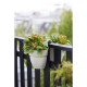 ELHO - Pot de fleurs -  Vibia Campana Flower Twin 21 - Blanc Soie - Balcon extérieur - L 38.4 x W 20.5 x H 26.5 cm