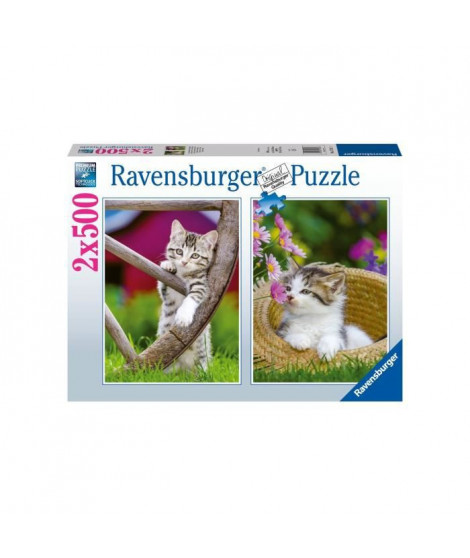 Puzzle 2x500 pieces - Les chatons a la campagne - Puzzle adultes Ravensburger - Des 10 ans - 17269