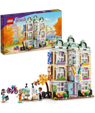 LEGO 41711 Friends L'École d'Art d'Emma, Jouet Éducatif, Peinture, Photo, Maison de Poupée Heartlake City, Filles et Garçons …