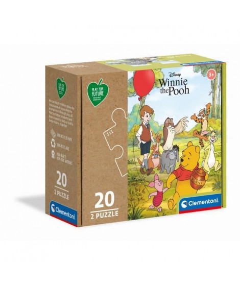 Puzzles Clementoni - Winnie l'Ourson - 2x20 pieces - Matériaux recyclés