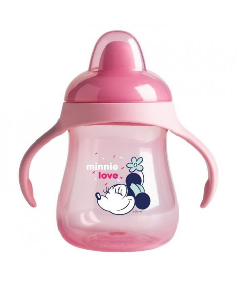 DISNEY Tasse a bec + anses Minnie confettis - 250 ml - En polypropylene