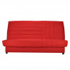 BEIJA Banquette clic-clac 3 places - Comfort BULTEX - L 192 x P 95 cm - Tissu rouge