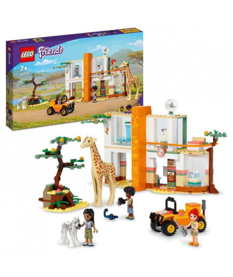 LEGO 41717 Friends Le Centre de Sauvetage de la Faune de Mia, Jouet Vétérinaire, avec Figurines d'Animaux de Safari, Enfants …