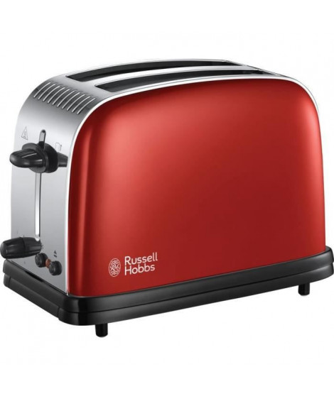 RUSSELL HOBBS 23330-56 - Toaster Colours Plus - Technologie Fast Toast - Rouge