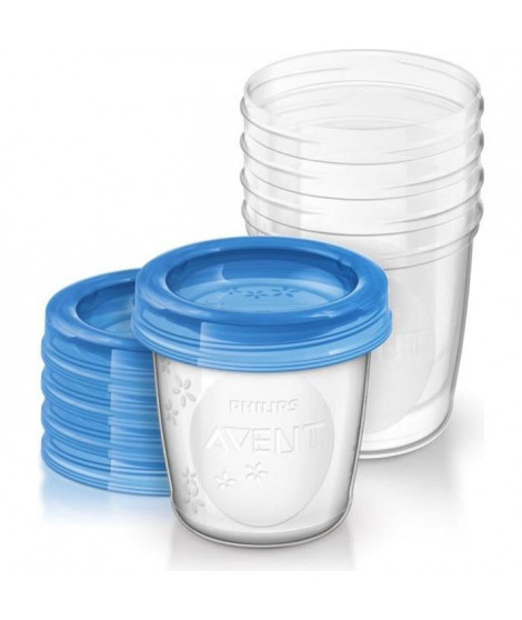 PHILIPS AVENT SCF619/05 Pots de Conservation Réutilisables 5x 180ml