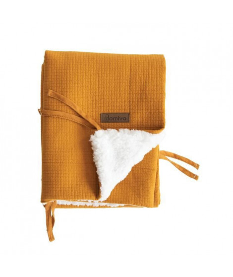 DOMIVA Couverture Fluffy - Coton/Polyester - Idéal poussette - Caramel - 75 x 100 cm