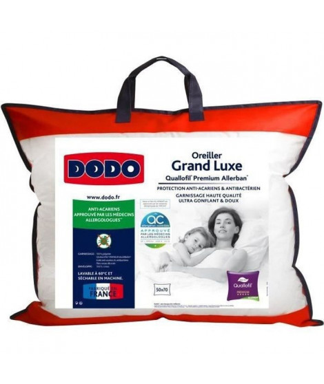 DODO Oreiller Grand luxe Quallofil Allerban 50x70cm