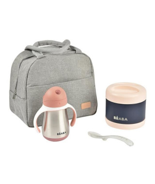 BEABA, Set repas On-the-go Old Pink
