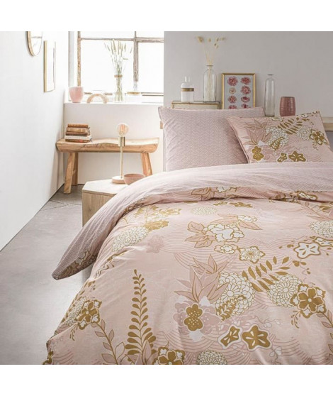 TODAY Parure de lit SUNSHINE 5.23 - 2 personnes - 220 x 240 cm coton - Imprimé Rose Floral TODAY