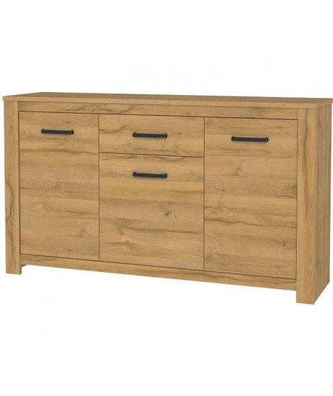 HAVANNA Buffet bas classique décor chene vieilli - L 161 cm