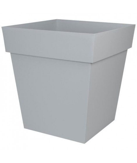 EDA Pot carré Toscane - 50 cm - 87 L - Gris Béton