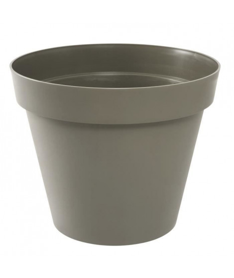 EDA Pot de fleur rond Toscane - Ø 60 x H 47 cm - 76 L - Taupe