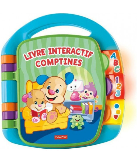 Fisher-Price - Livre Interactif Comptines - Livre bébé - 6 mois et +