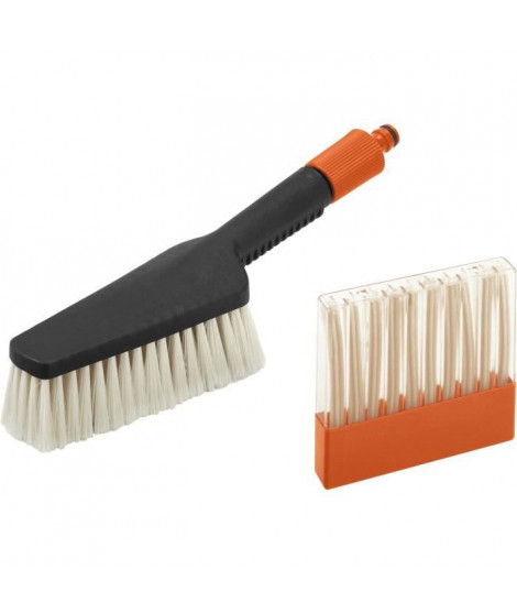 GARDENA Kit balai de lavage Cleansystem  Brosse avec brins souples  Connecteur OGS intégré  Garantie 5 ans (6086-20)