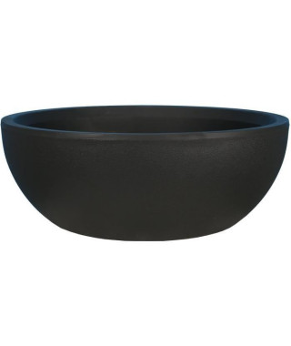 RIVIERA - Coupe pot de fleurs - granit D40 - noir