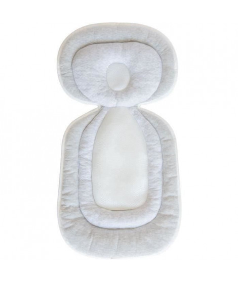 DOMIVA Cale bébé Body Pad 3D - Coton et Polyester - Harnais 3 ou 5 points - Gris - 32,5 x 65 cm