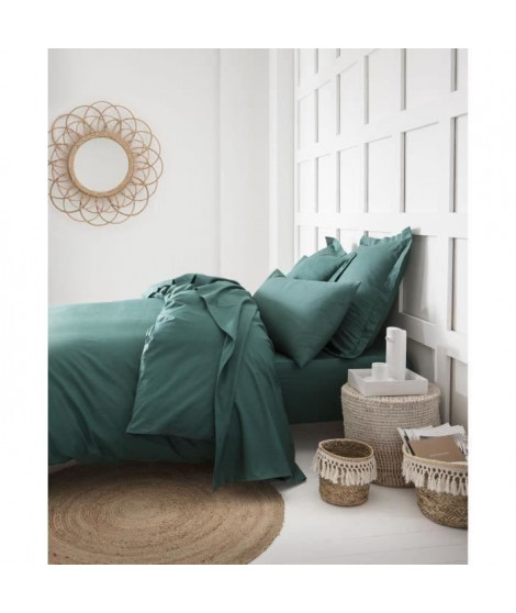 TODAY housse de couette 100% coton - 220x240 cm - Vert émeraude TODAY