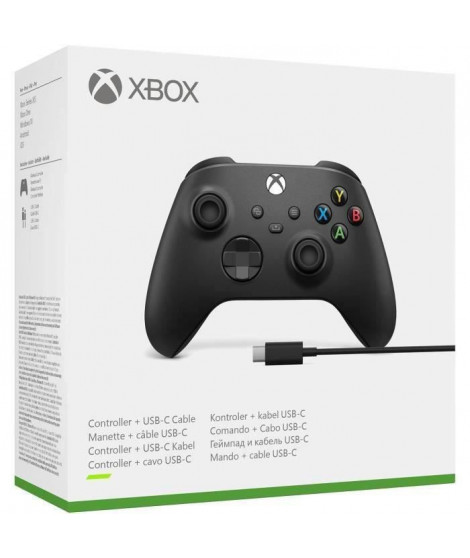 Manette Xbox nouvelle génération avec câble pour PC - Noir