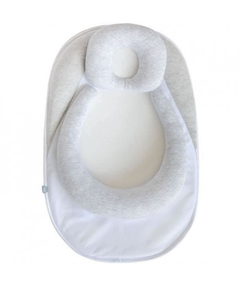 DOMIVA Cale bébé Safety Pad 3D - Coton et Polyester - Coussin de jambe amovible - Gris - 40 x 65 cm