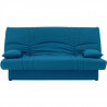 DREAM Banquette clic clac 3 places - Tissu bleu canard - Slyle contemporain - L 190 x P92 cm