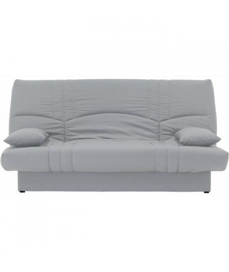 DREAM Banquette clic clac 3 places - Tissu gris clair - Slyle contemporain - L 190 x P92 cm